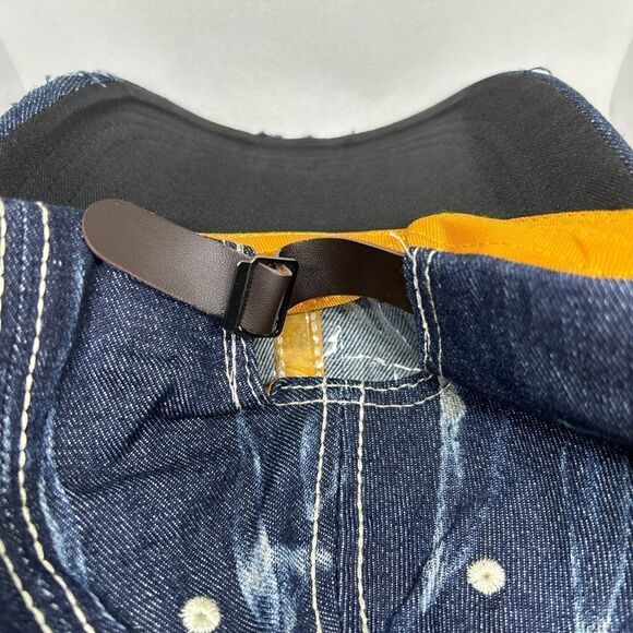 VIP Rhinestone Denim Baseball Cap – Bling Studded Jeweled Hat - Picture 4 of 5